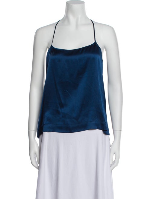 Helmut Lang Silk Square Neckline Top