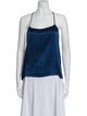 Helmut Lang Silk Square Neckline Top