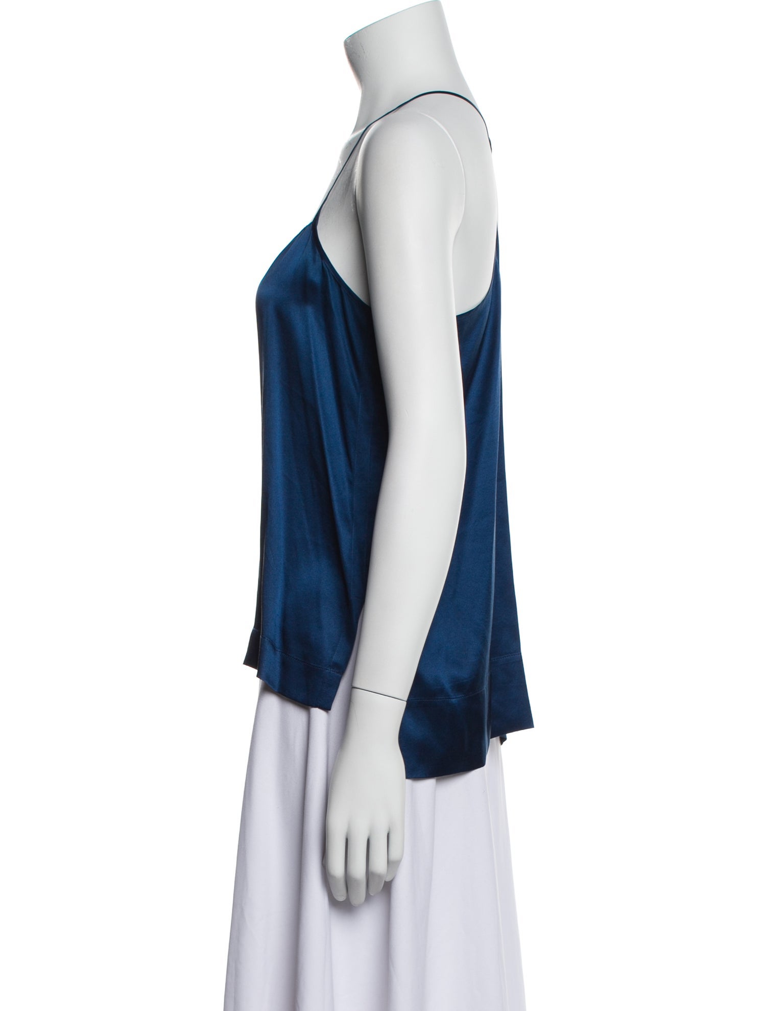 Helmut Lang Silk Square Neckline Top