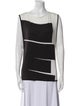 Helmut Lang Graphic Print Bateau Neckline Top