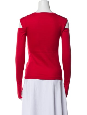 Helmut Lang Square Neckline Long Sleeve Top