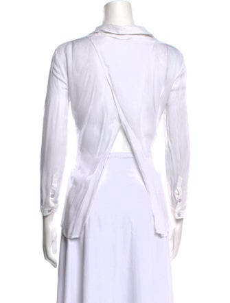 Helmut Lang Three-Quarter Sleeve Button-Up Top