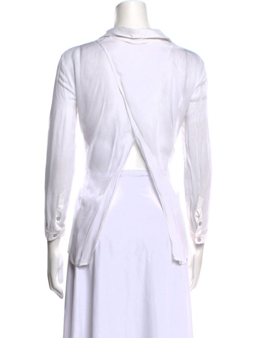 Helmut Lang Three-Quarter Sleeve Button-Up Top