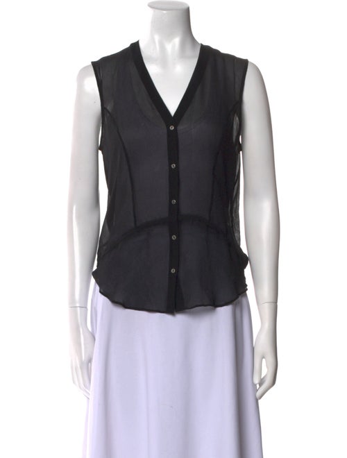 Helmut Lang Silk V-Neck Top