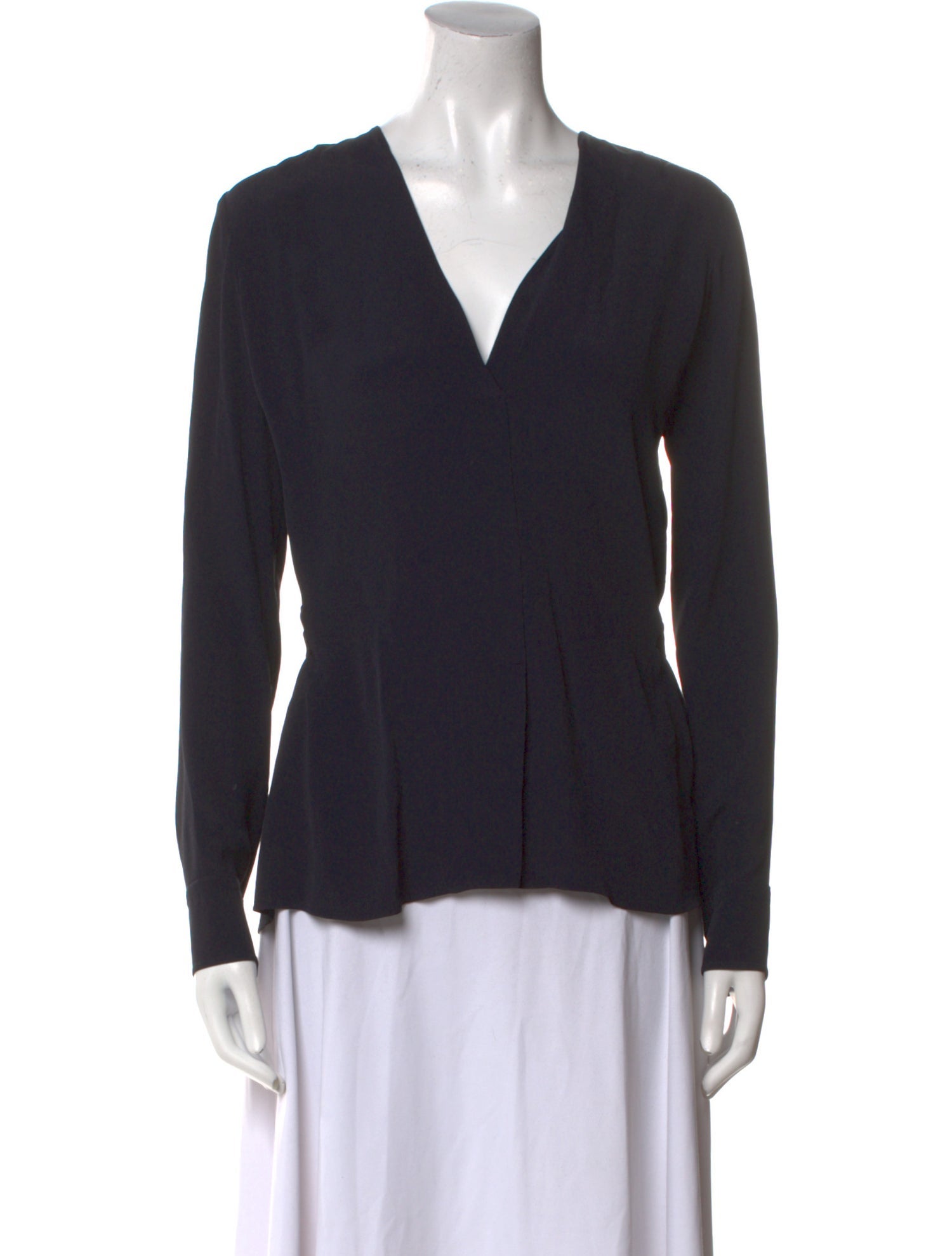 Helmut Lang V-Neck Long Sleeve Top