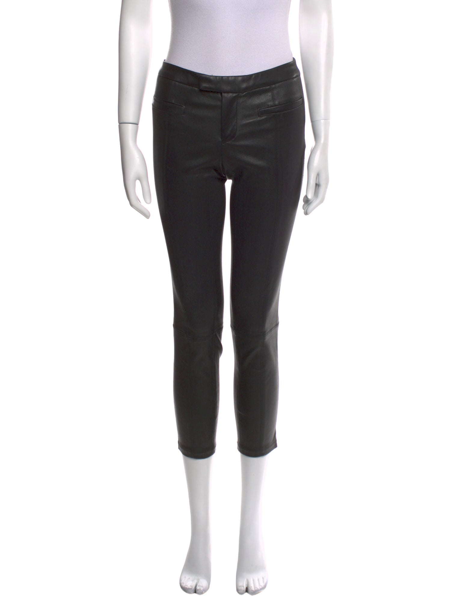 Helmut Lang Lamb Leather Skinny Leg Pants