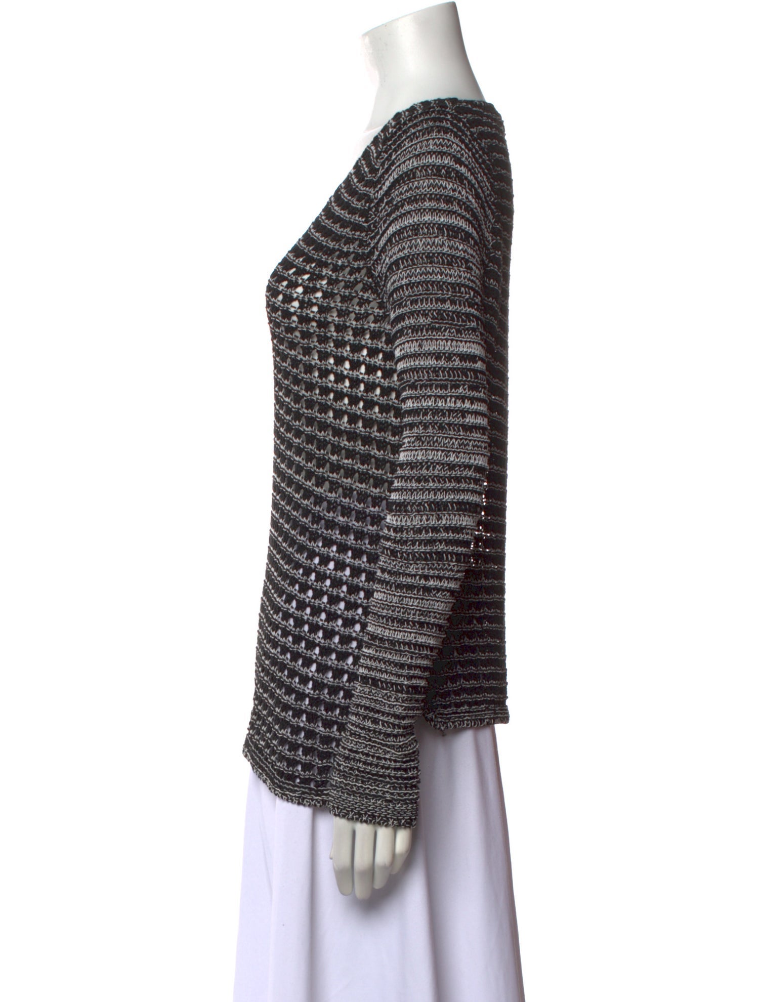 Helmut Lang Striped V-Neck Sweater