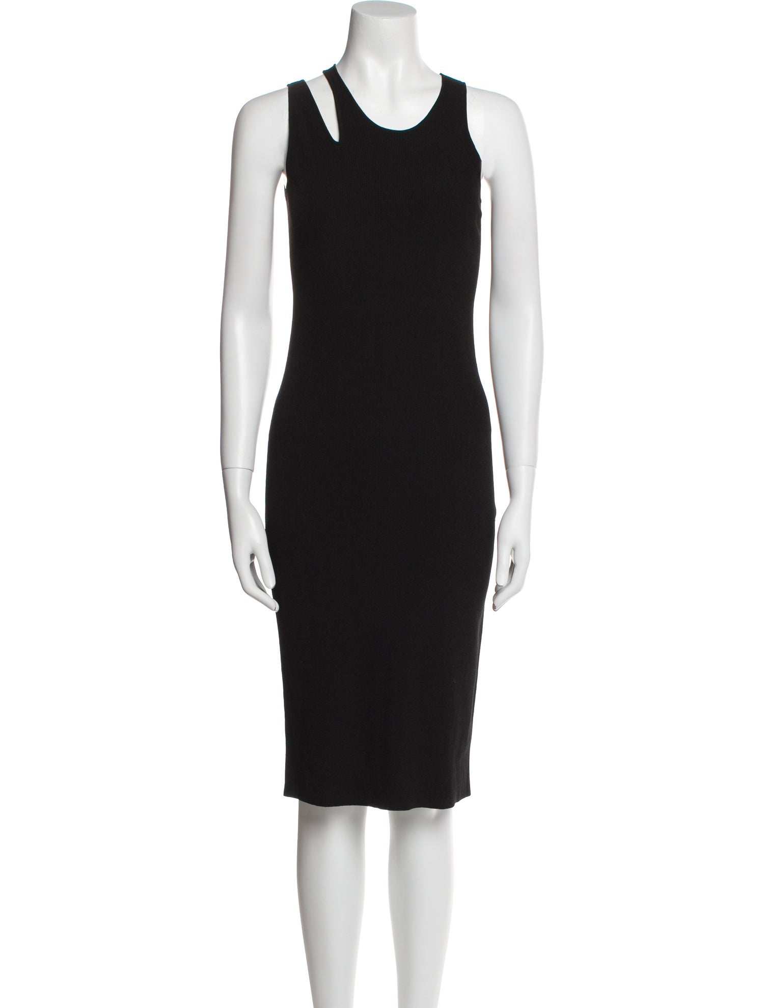 Helmut Lang Scoop Neck Knee-Length Dress