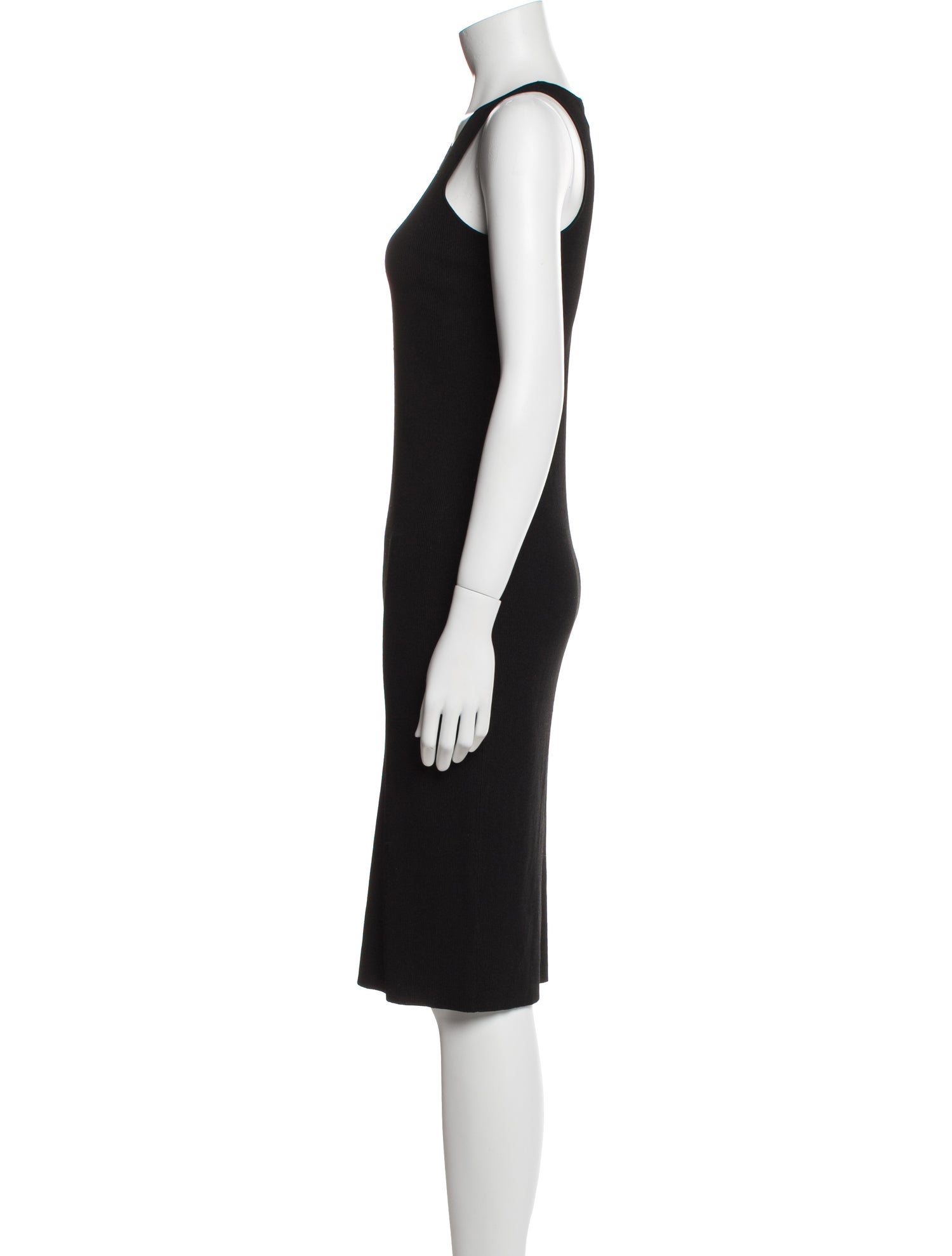 Helmut Lang Scoop Neck Knee-Length Dress