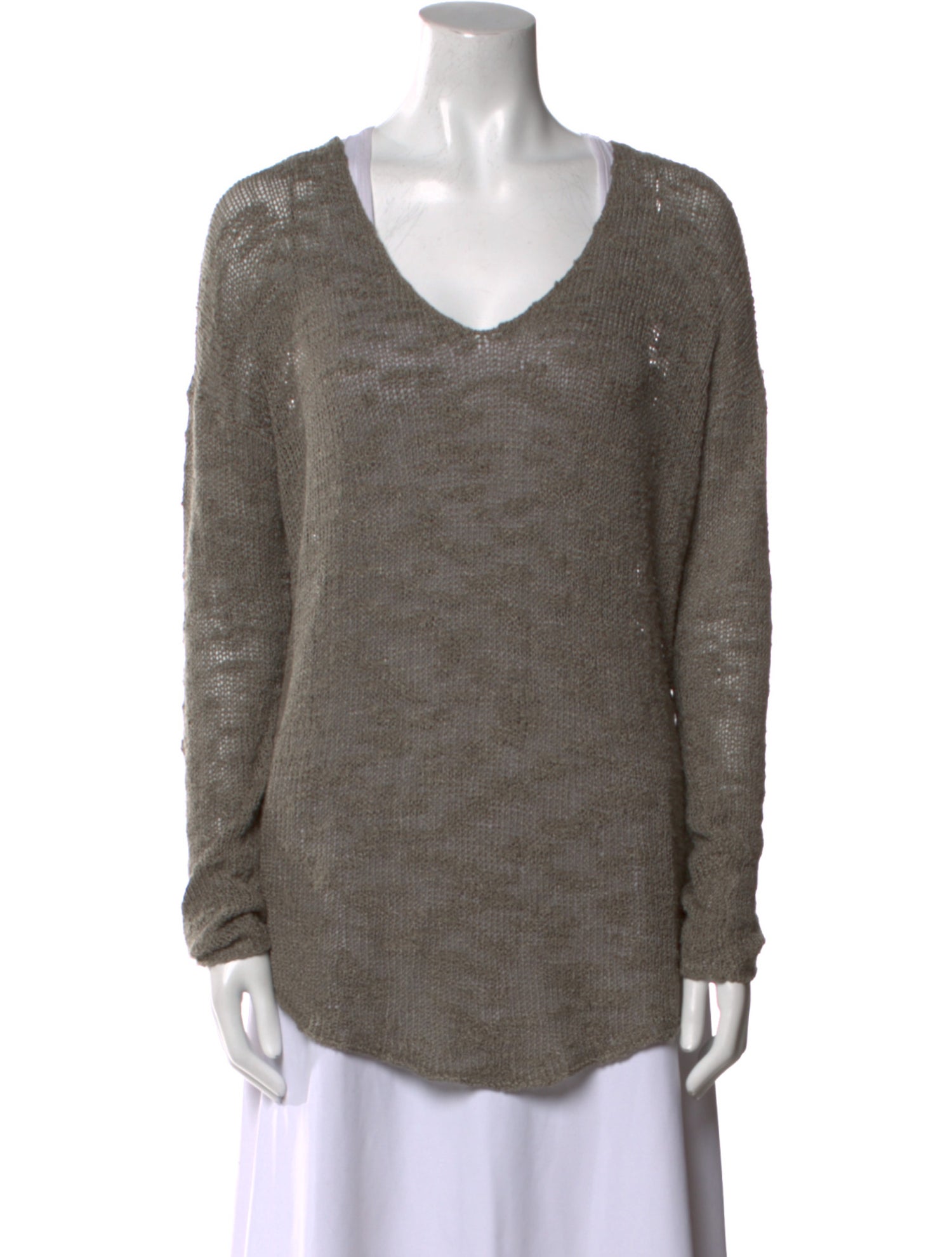 Helmut Lang Silk V-Neck Sweater