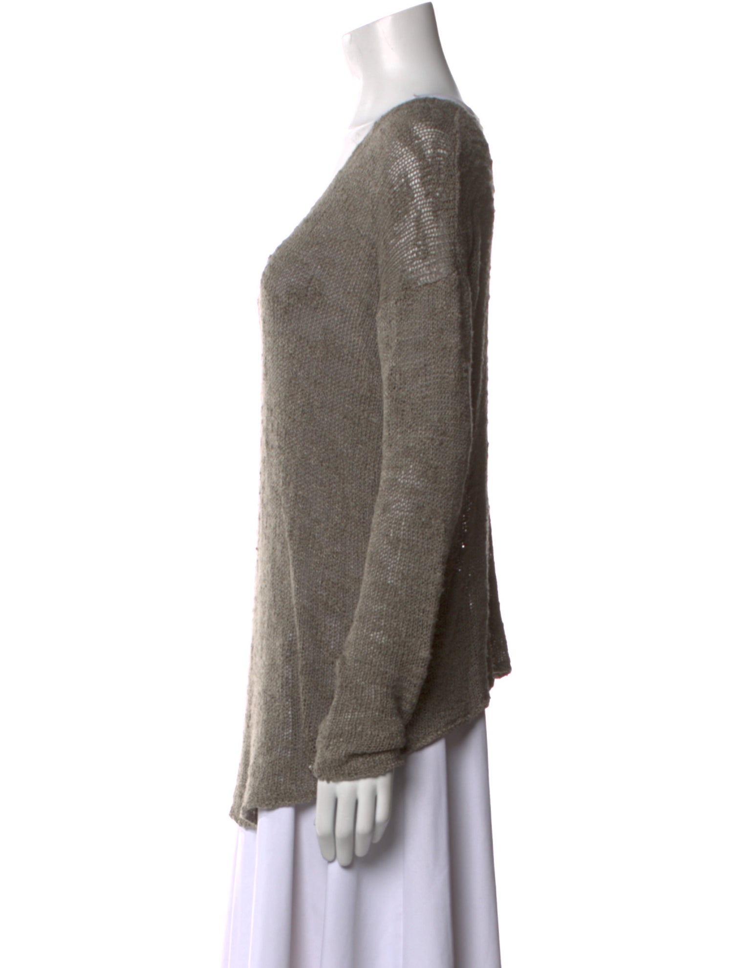 Helmut Lang Silk V-Neck Sweater