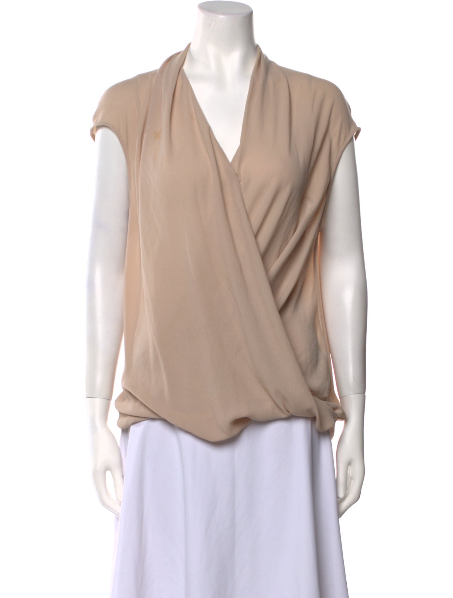 Helmut Lang V-Neck Short Sleeve Blouse