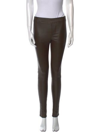 Helmut Lang Lamb Leather Skinny Leg Pants