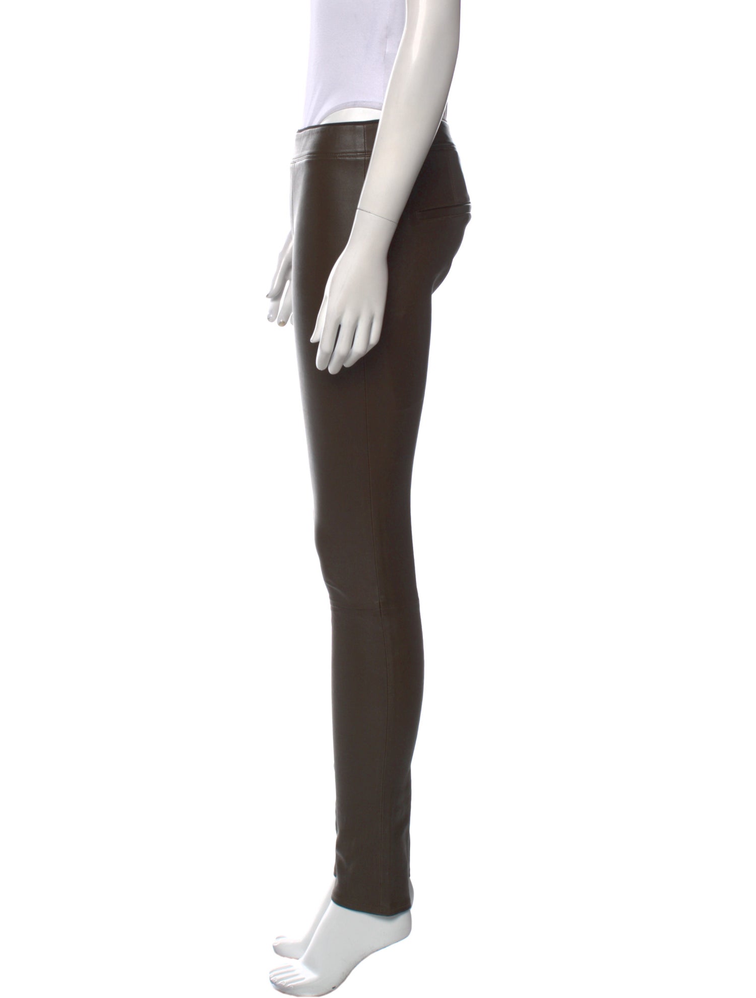 Helmut Lang Lamb Leather Skinny Leg Pants