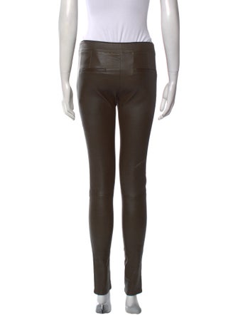 Helmut Lang Lamb Leather Skinny Leg Pants