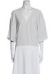 Helmut Lang V-Neck Three-Quarter Sleeve Top