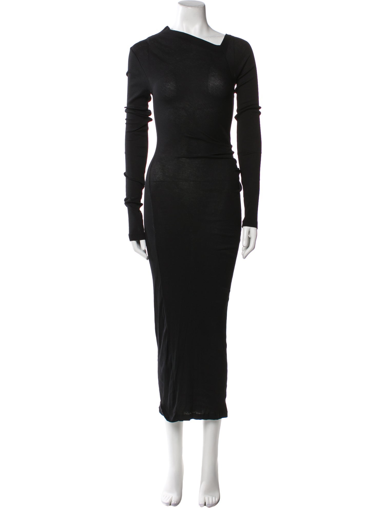 Helmut Lang One-Shoulder Long Dress