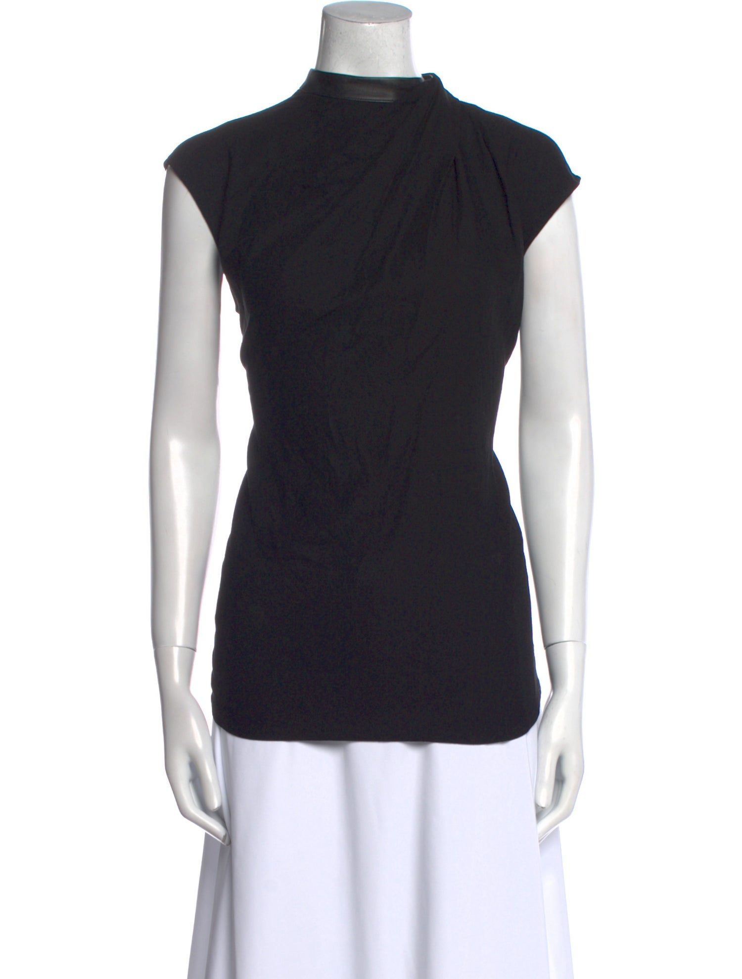 Helmut Lang Mock Neck Short Sleeve Top