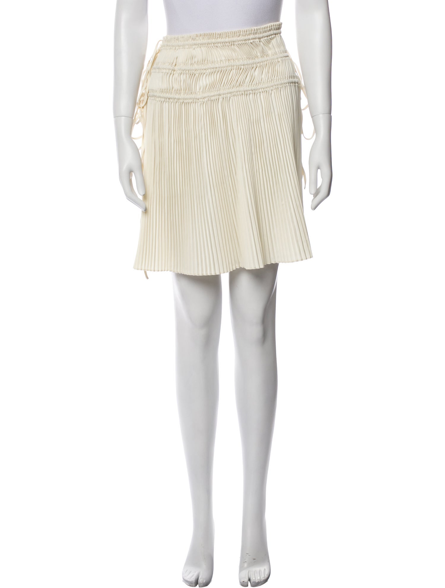 Helmut Lang Pleated Accents Knee-Length Skirt