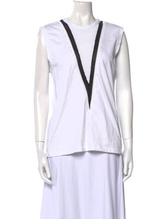 Helmut Lang Crew Neck Sleeveless Top