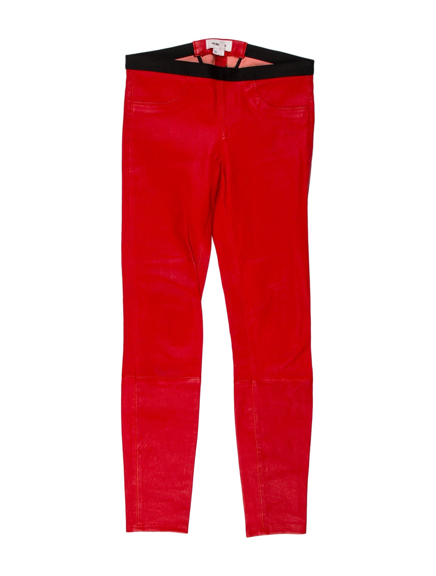 Helmut Lang Leather Skinny Leg Pants