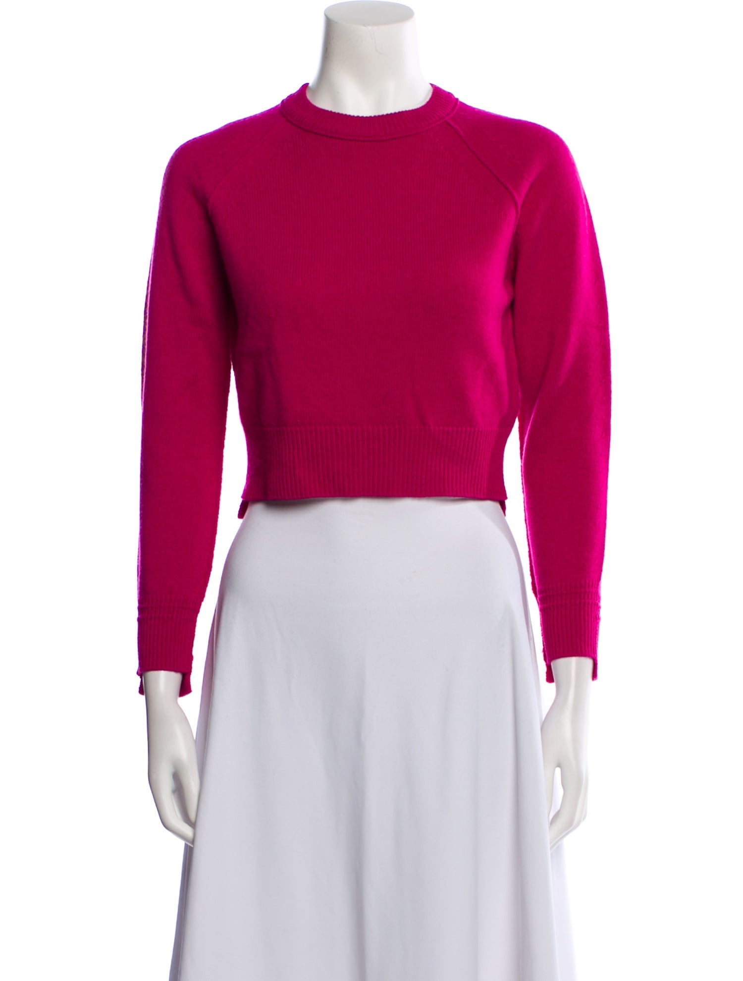 Helmut Lang Cashmere Mock Neck Crop Top