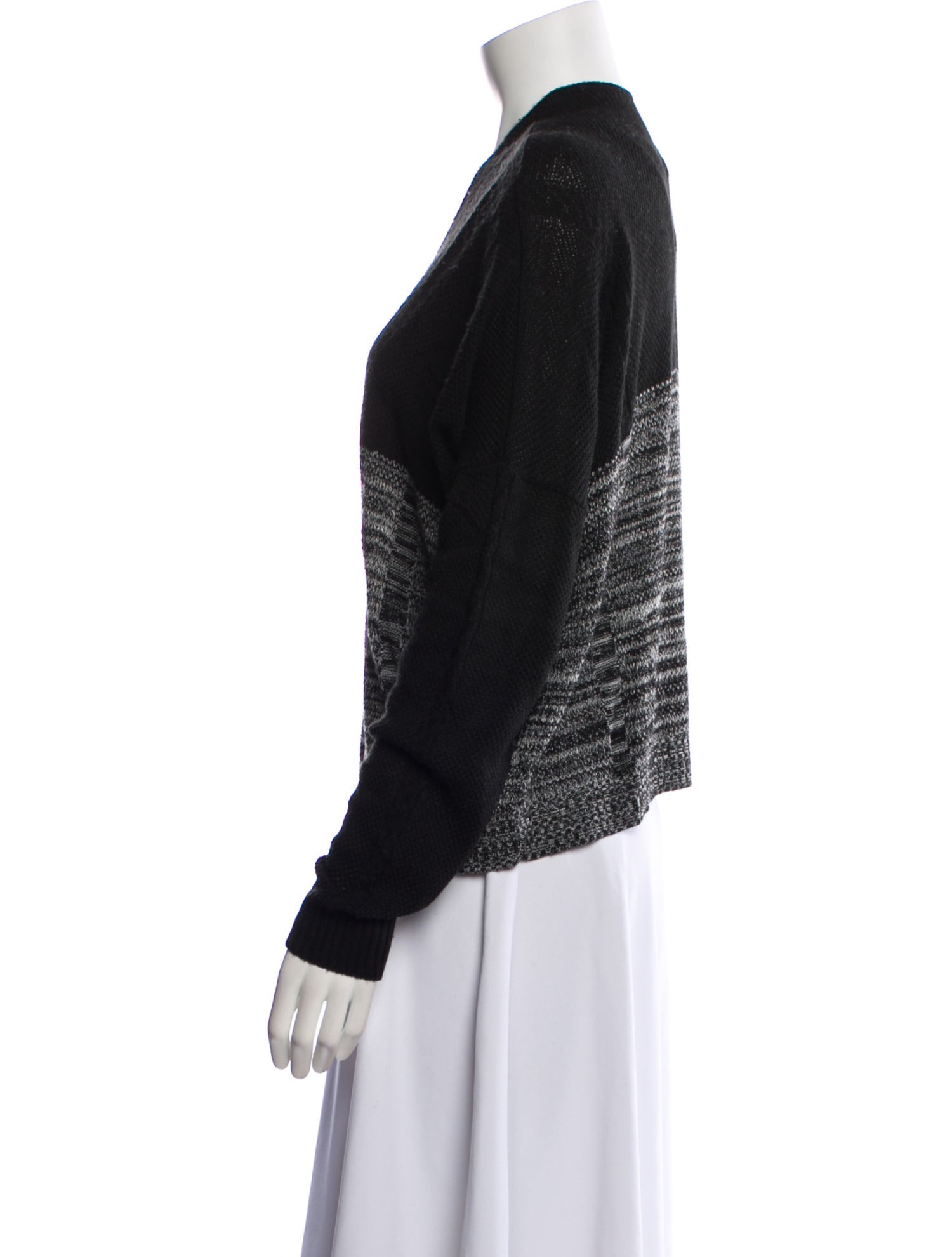 Helmut Lang Striped Open Front Sweater