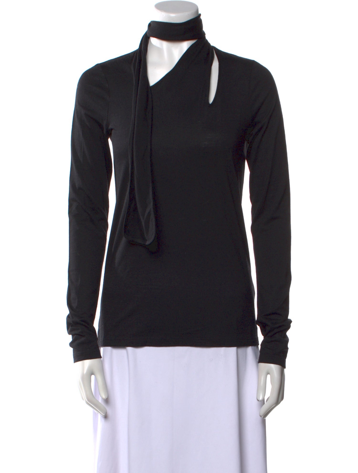 Helmut Lang Wool Mock Neck Sweatshirt