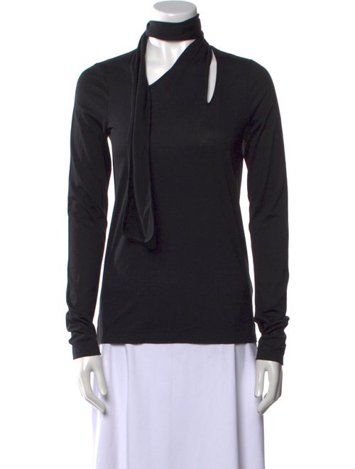 Helmut Lang Wool Mock Neck Sweatshirt