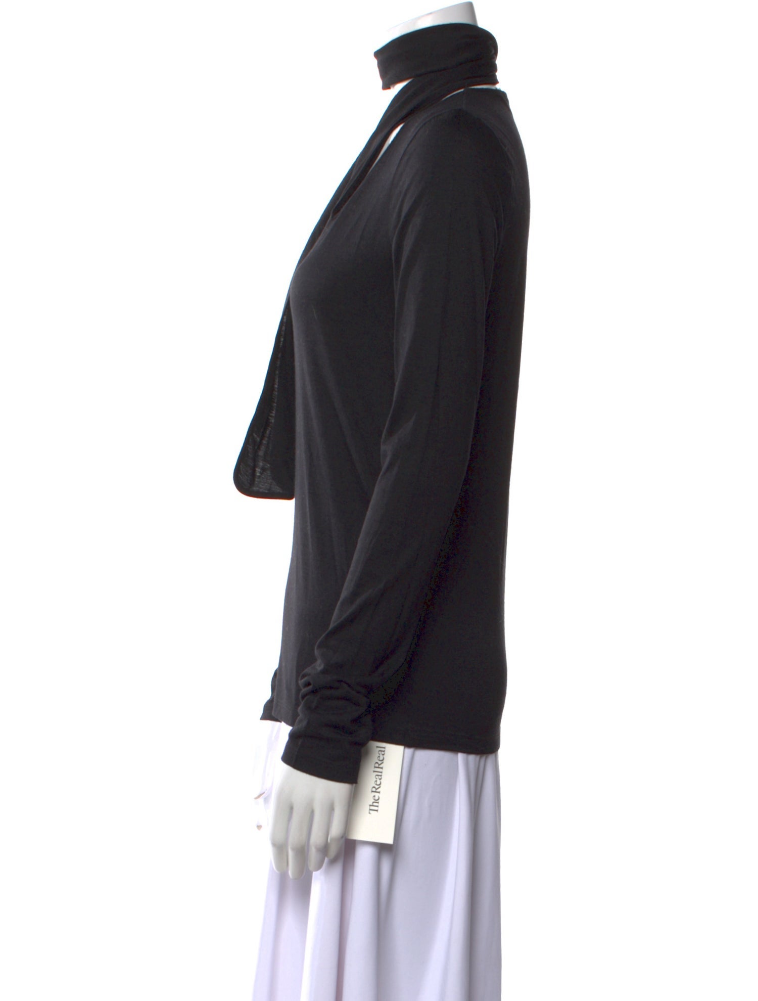 Helmut Lang Wool Mock Neck Sweatshirt