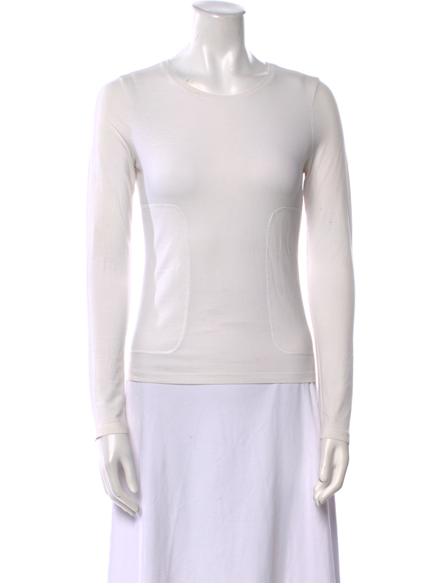 Helmut Lang Bateau Neckline Long Sleeve Top