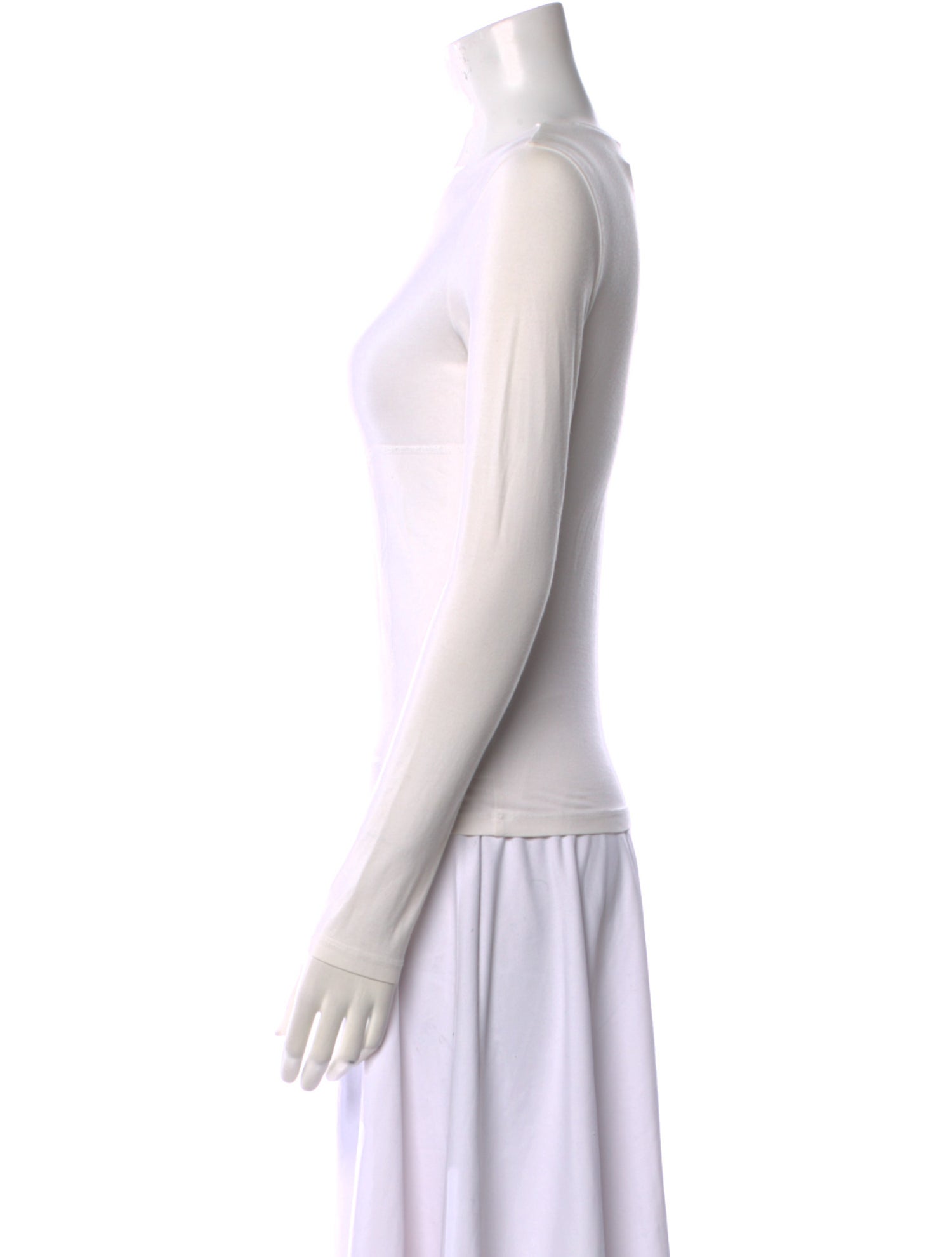 Helmut Lang Bateau Neckline Long Sleeve Top