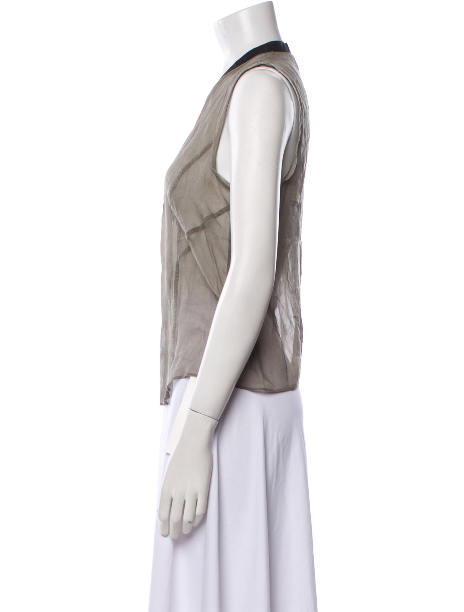 Helmut Lang V-Neck Sleeveless Blouse
