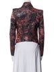 Helmut Lang Leather Floral Print Blazer