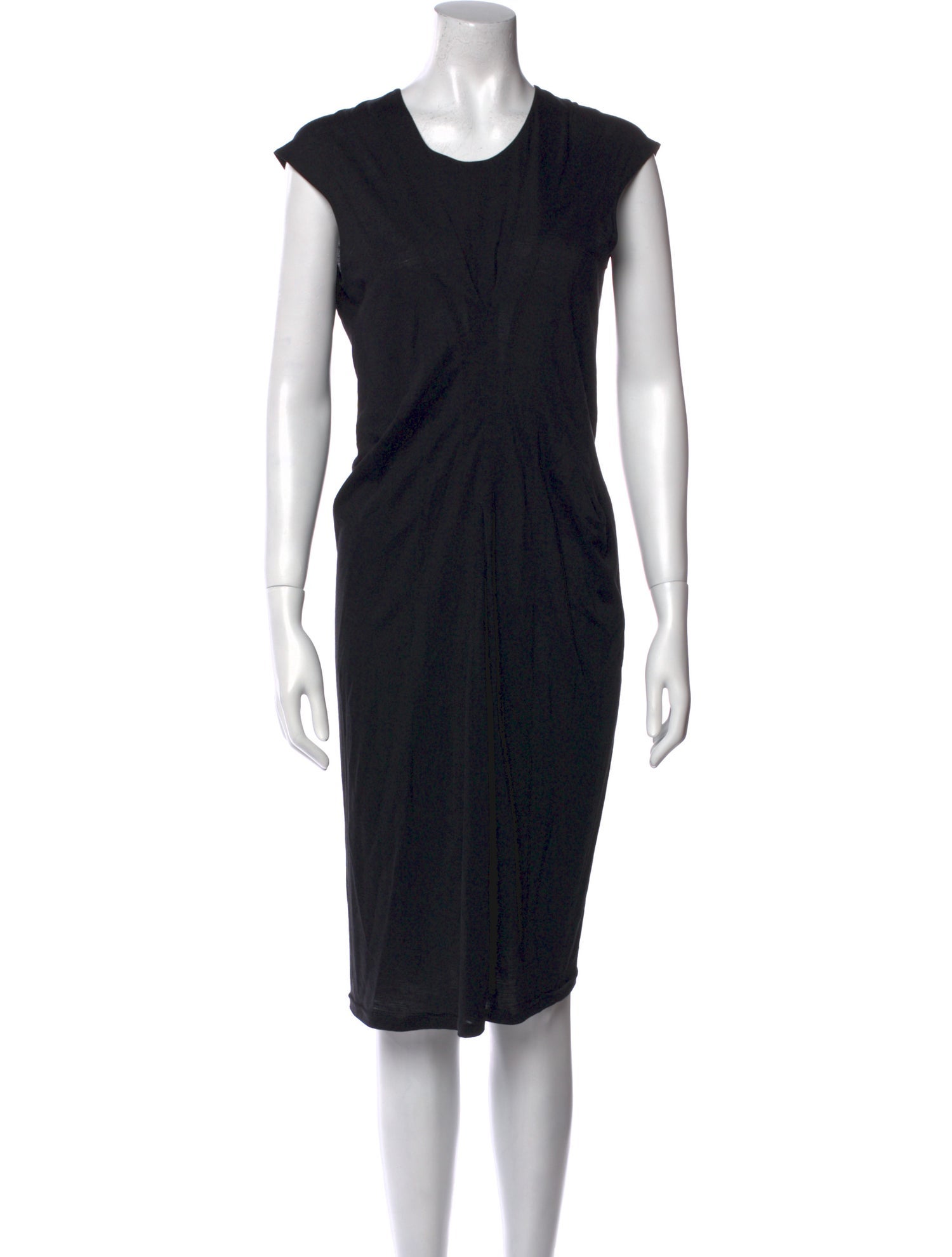 Helmut Lang Virgin Wool Knee-Length Dress