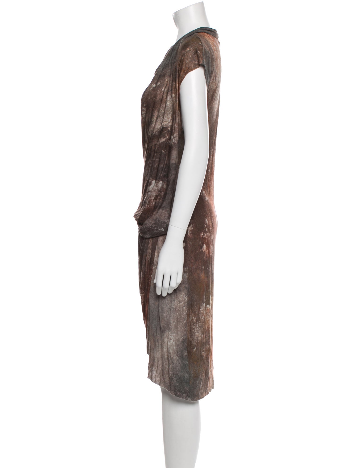 Helmut Lang Printed Knee-Length Dress