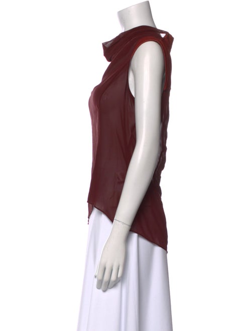 Helmut Lang Silk Cowl Neck Top