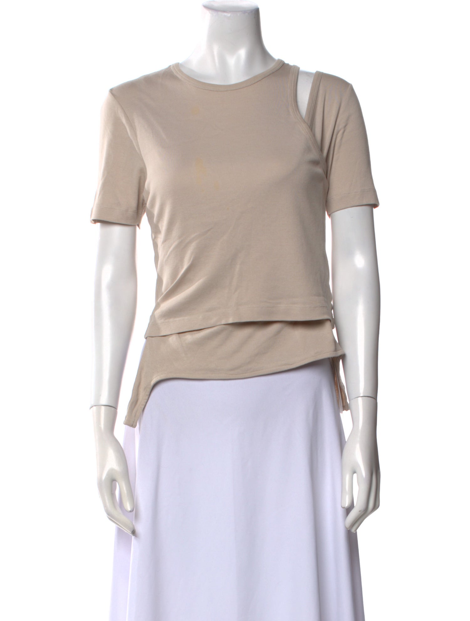 Helmut Lang Bateau Neckline Short Sleeve T-Shirt