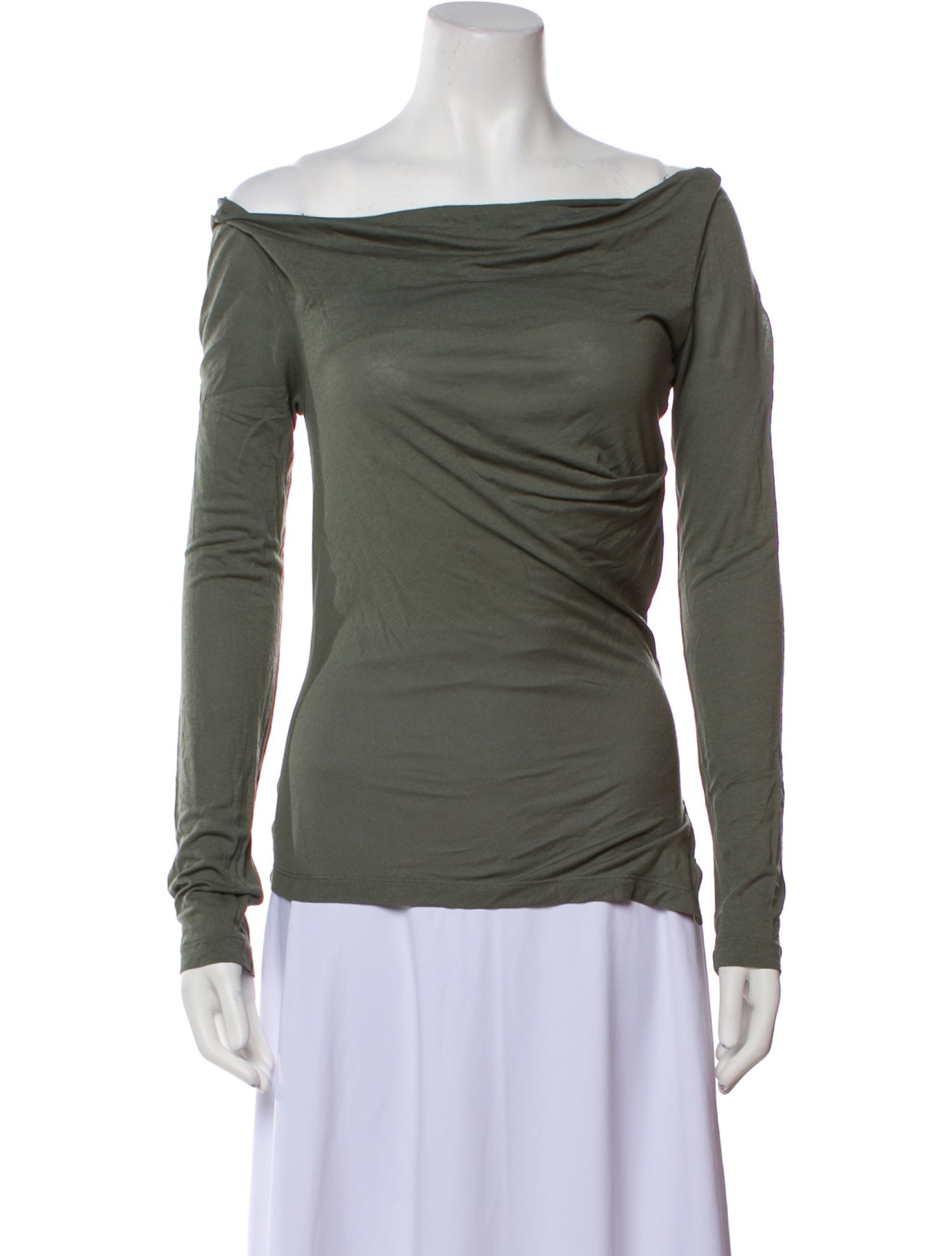 Helmut Lang Cowl Neck Long Sleeve Top