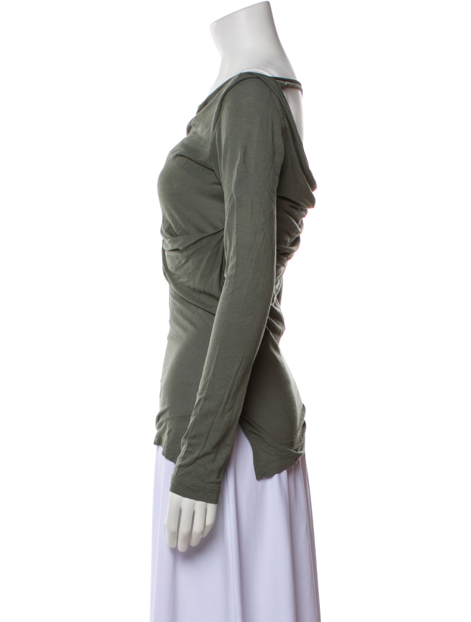 Helmut Lang Cowl Neck Long Sleeve Top