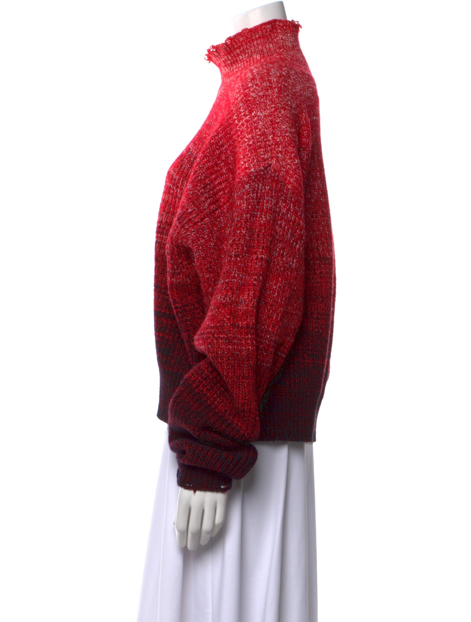 Helmut Lang Wool Colorblock Pattern Sweater