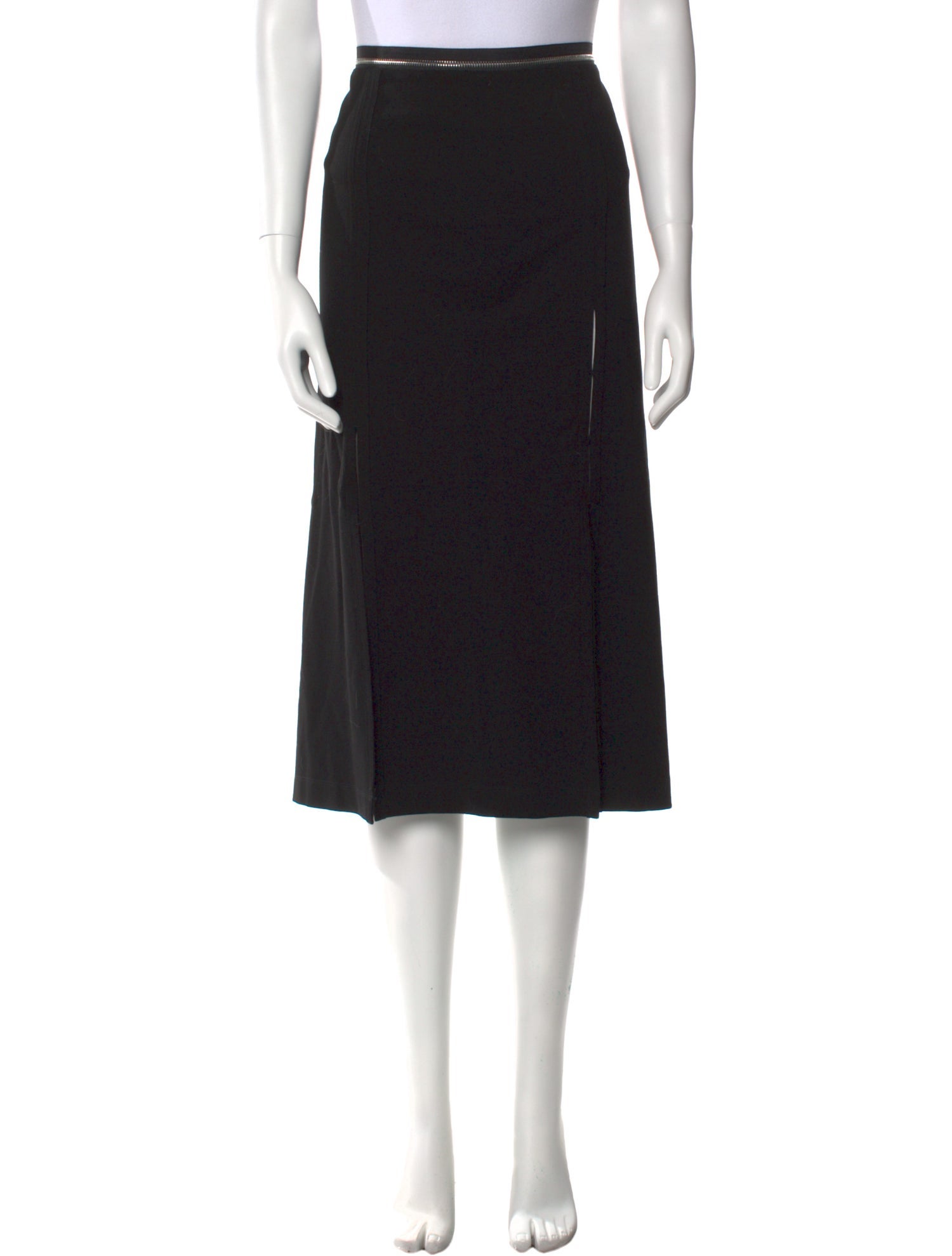 Helmut Lang Ruffle Embellishment Midi Length Skirt