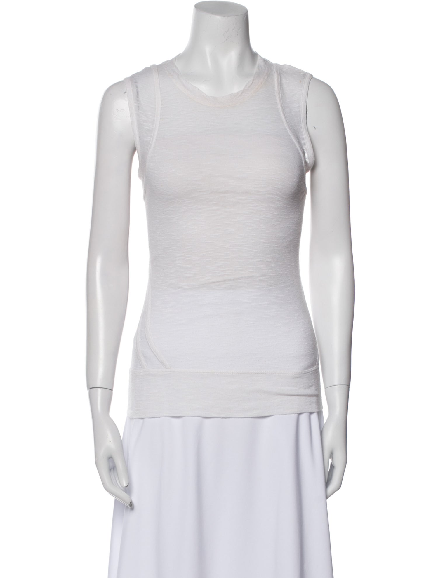Helmut Lang Crew Neck Sleeveless Top