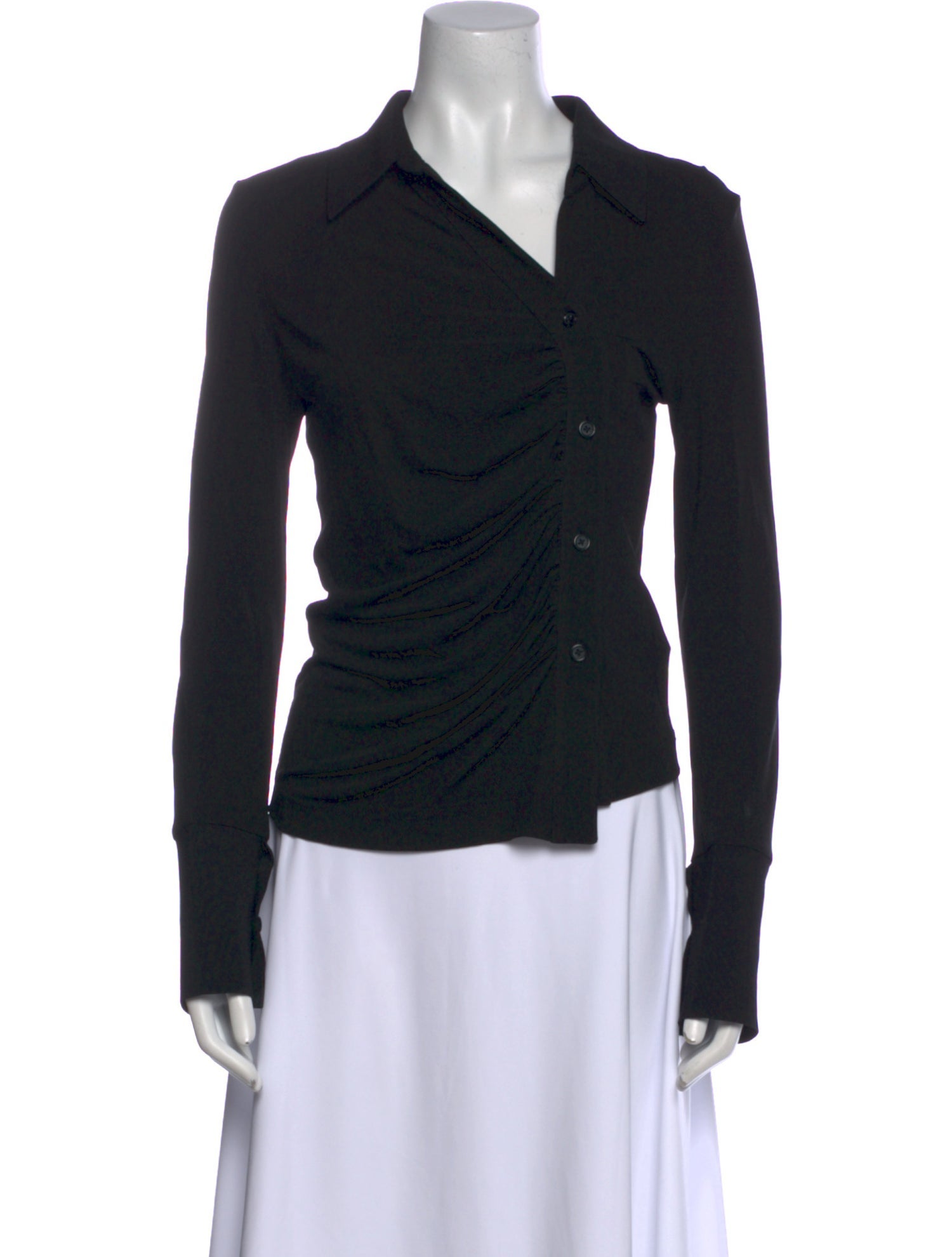 Helmut Lang Cowl Neck Long Sleeve Top