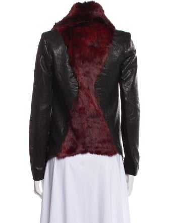 Helmut Lang Leather Fur Jacket