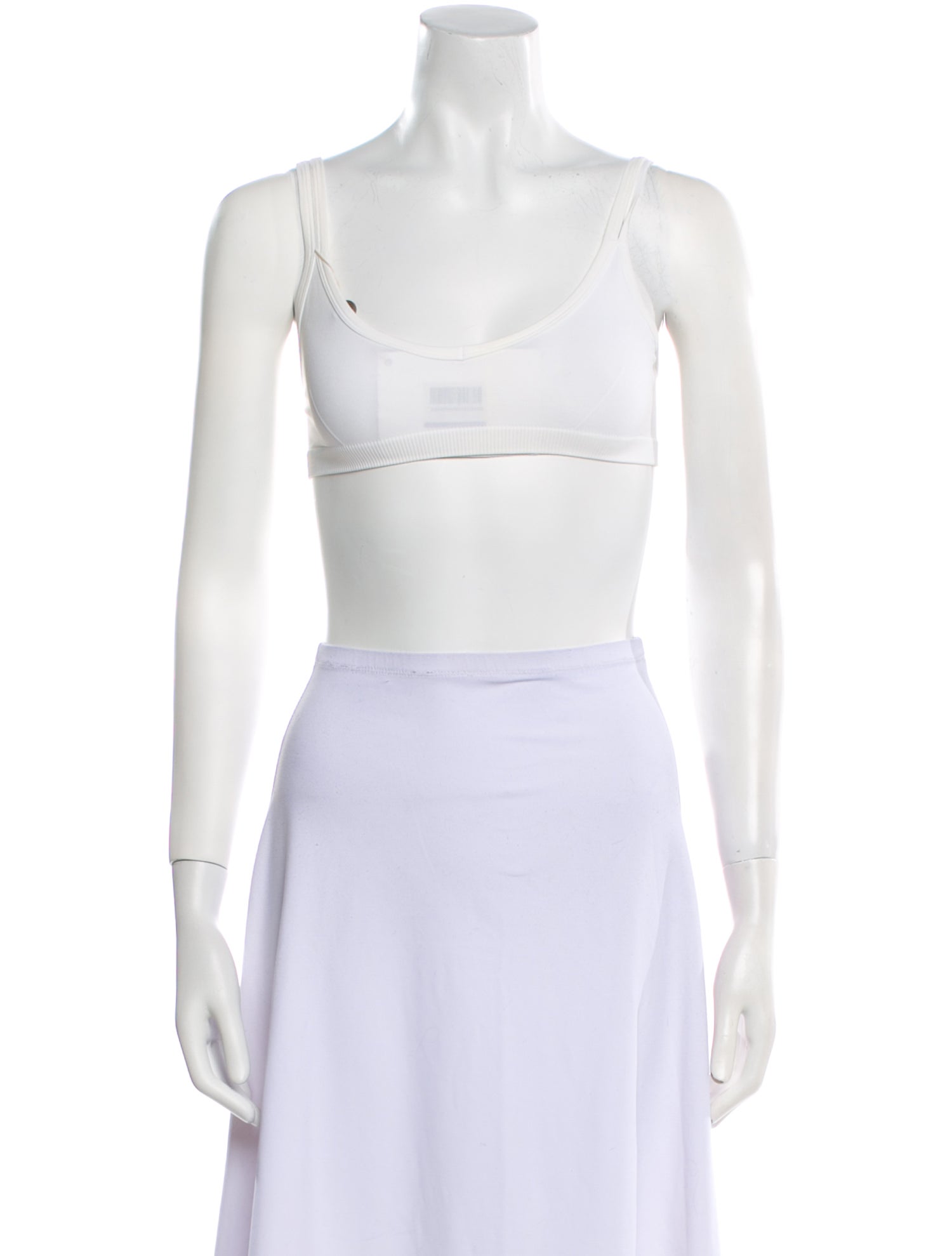 Helmut Lang Nylon Scoop Neck Crop Top w/ Tags