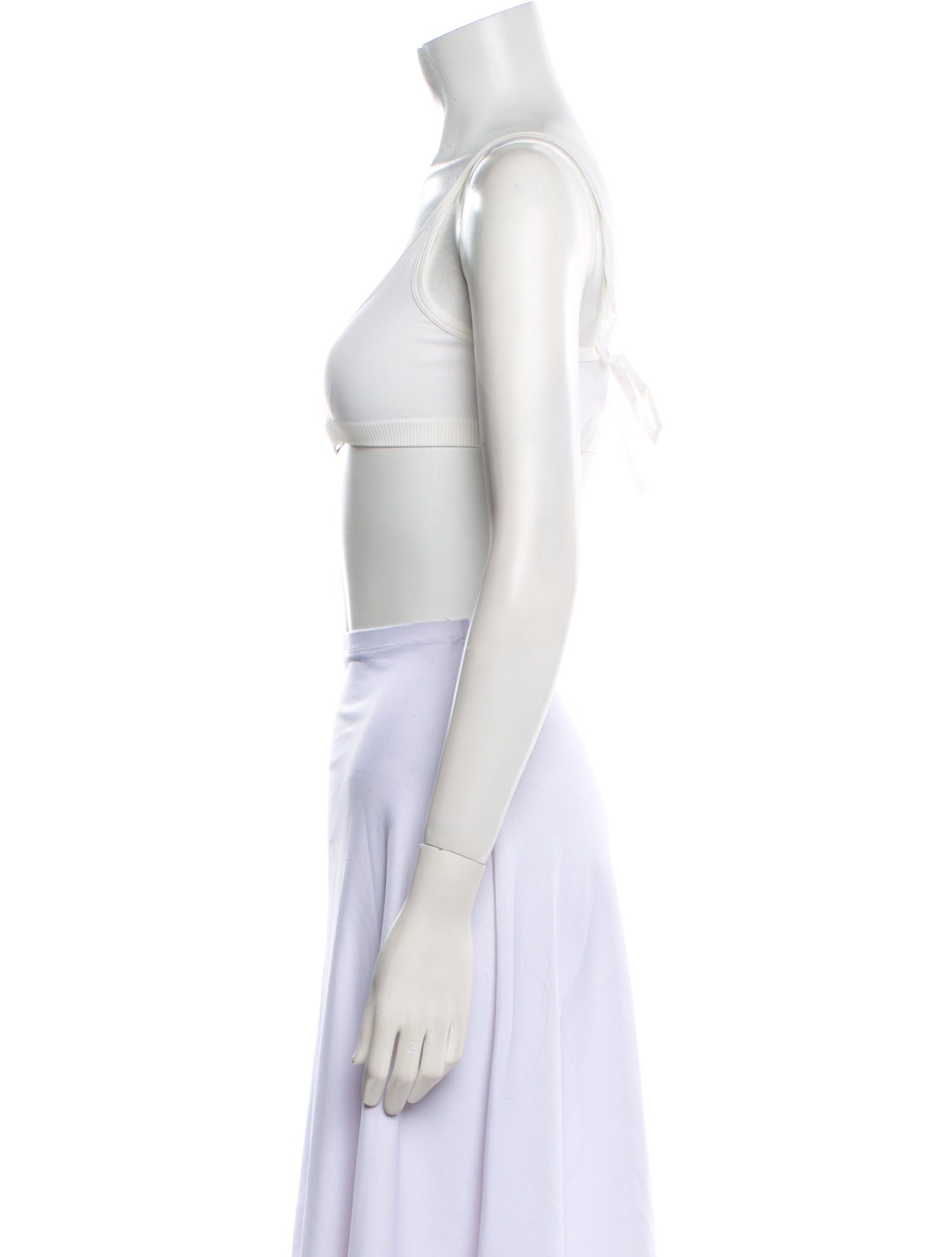 Helmut Lang Nylon Scoop Neck Crop Top w/ Tags