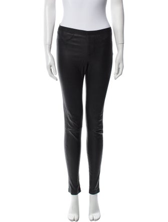 Helmut Lang Lamb Leather Skinny Leg Pants