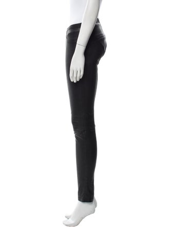 Helmut Lang Lamb Leather Skinny Leg Pants