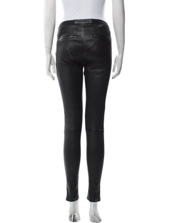 Helmut Lang Lamb Leather Skinny Leg Pants